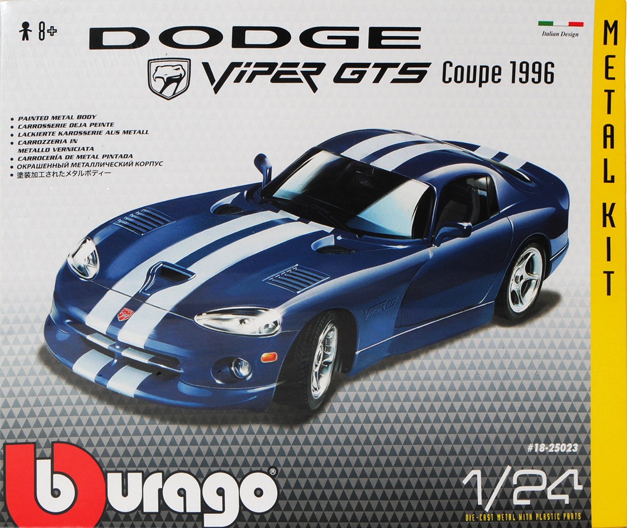 Dodge Viper GTS Coupe Blau 1992-2002 1.Generation Bausatz Kit 1//24 Bburago Mod..