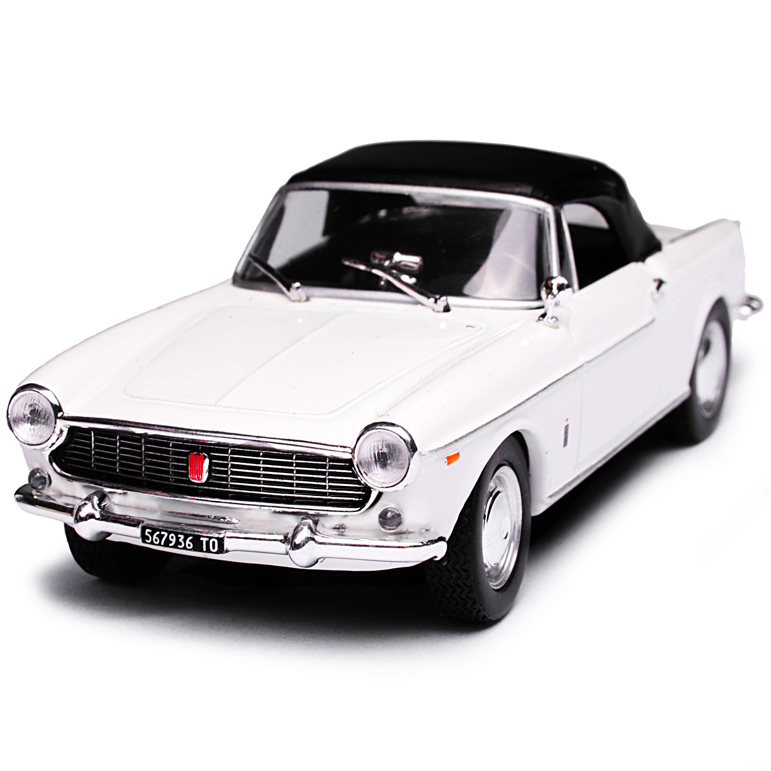 Fiat 1500 Cabriolet Weiss 1 43 Atlas Norev Modell Auto Mit Oder Ohne